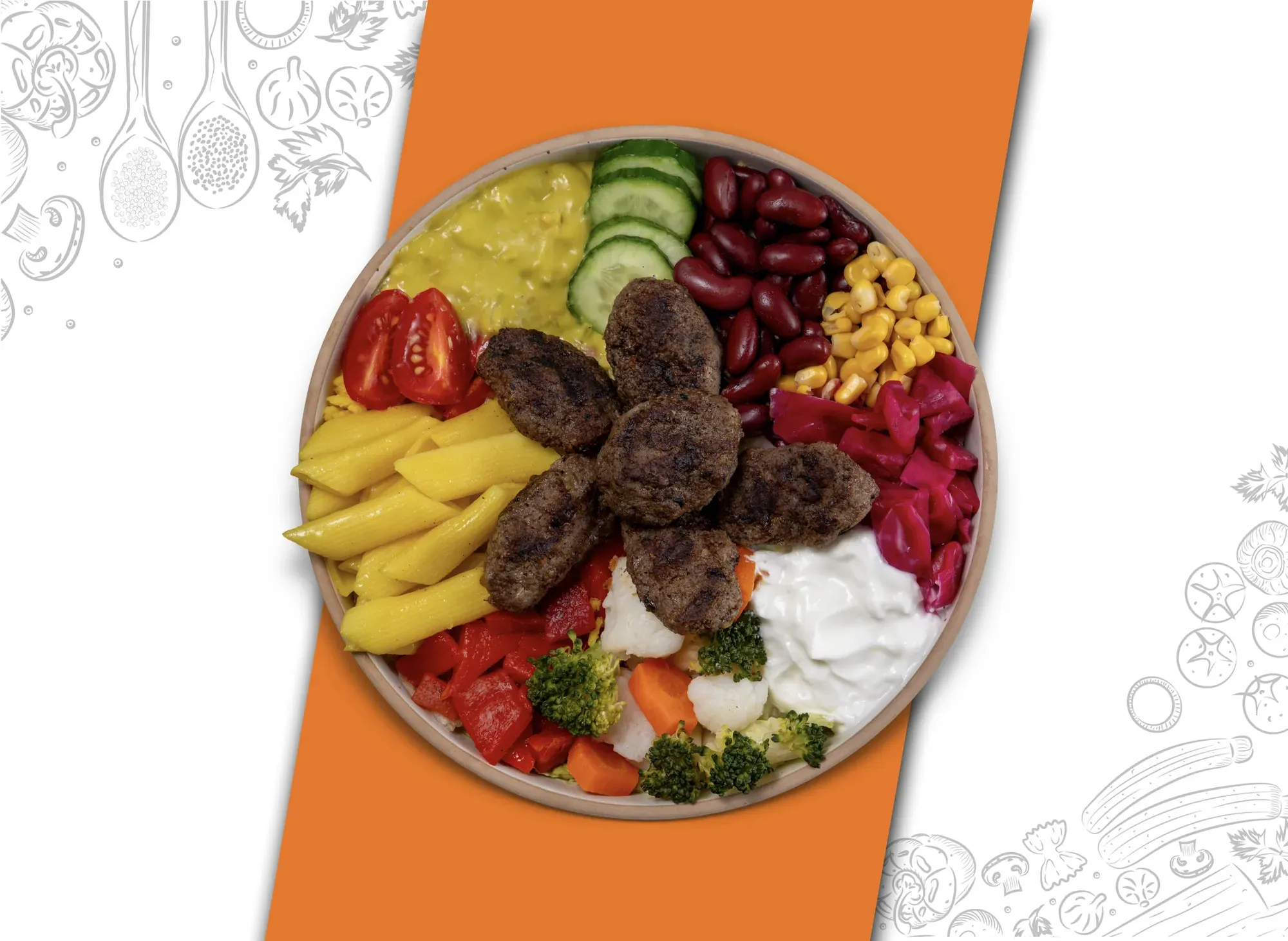 Köfteli Makarnalı Bowl Kase